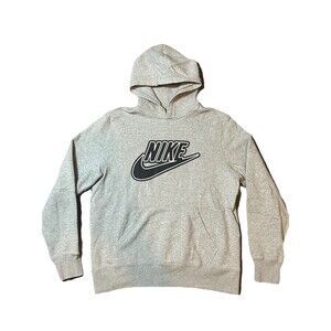 Vintage Nike‎ Center Logo Hoodie Stitched Embroidered Swoosh Size Mens L Y2K